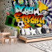 Wall Mural Colorful Sports Graffiti - Expression about soccer for a teenager 61149 additionalThumb 7