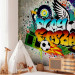 Wall Mural Colorful Sports Graffiti - Expression about soccer for a teenager 61149 additionalThumb 2