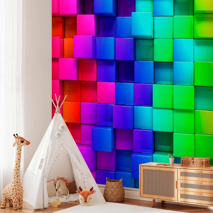 Photo Wallpaper Colourful Cubes 61949 additionalImage 2