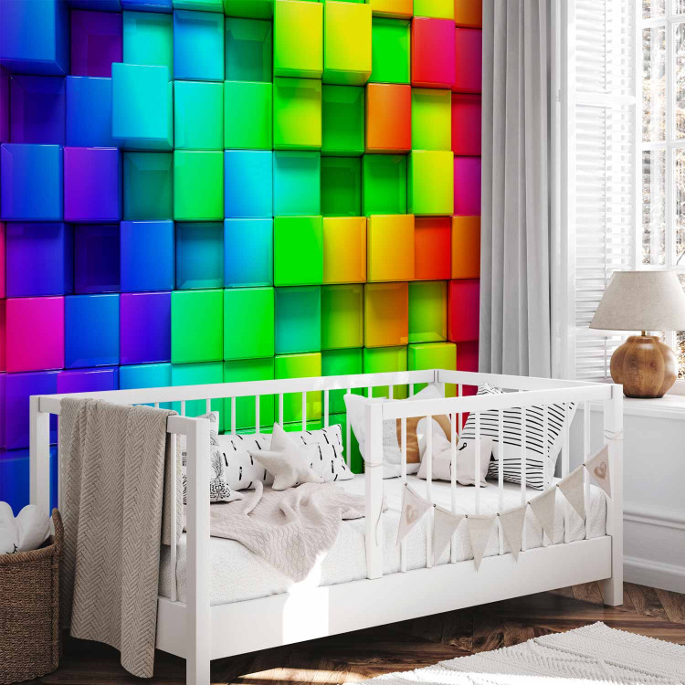 Photo Wallpaper Colourful Cubes 61949 additionalImage 7