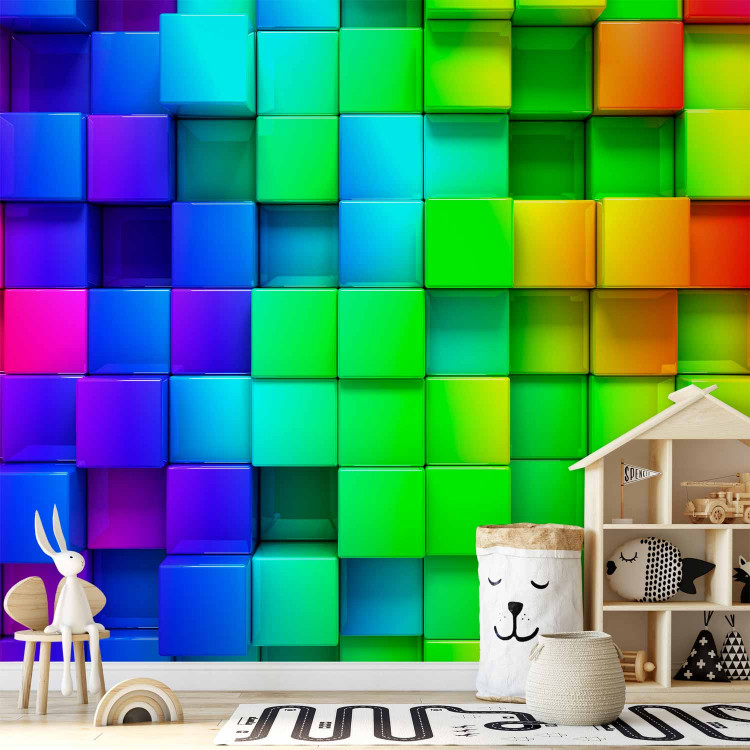 Photo Wallpaper Colourful Cubes 61949 additionalImage 6