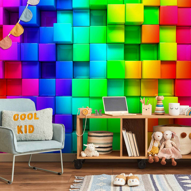 Photo Wallpaper Colourful Cubes 61949 additionalImage 8