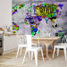 Photo Wallpaper Graffiti world - colourful world map on concrete background for teenager 63849 additionalThumb 7