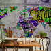 Photo Wallpaper Graffiti world - colourful world map on concrete background for teenager 63849 additionalThumb 6