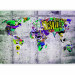 Photo Wallpaper Graffiti world - colourful world map on concrete background for teenager 63849 additionalThumb 5