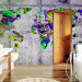Photo Wallpaper Graffiti world - colourful world map on concrete background for teenager 63849 additionalThumb 8