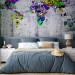 Photo Wallpaper Graffiti world - colourful world map on concrete background for teenager 63849 additionalThumb 2