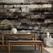 Wall Mural Memory of trees - pattern in grey wooden planks with shadows of birds and trees 64049 additionalThumb 6