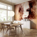 Wall Mural Female Figures - portrait of a woman's face in watercolor style in browns 64549 additionalThumb 7
