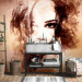 Wall Mural Female Figures - portrait of a woman's face in watercolor style in browns 64549 additionalThumb 8