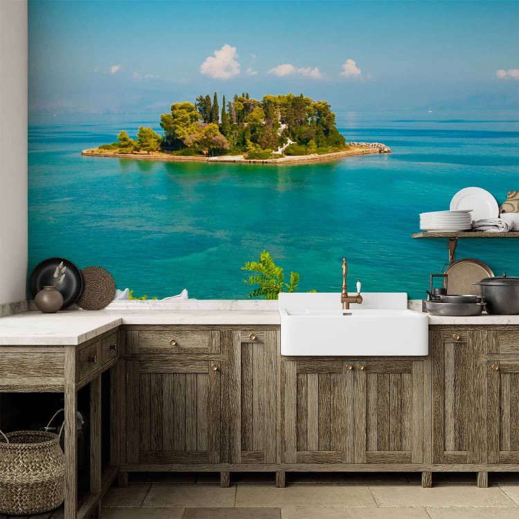 Wall Mural Rest - terrace overlooking turquoise sea and lonely island 91649 additionalImage 6