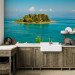 Wall Mural Rest - terrace overlooking turquoise sea and lonely island 91649 additionalThumb 6