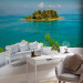 Wall Mural Rest - terrace overlooking turquoise sea and lonely island 91649 additionalThumb 4