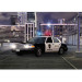 Wall Mural Police car at night - police car motif on a background of city architecture 97049 additionalThumb 3