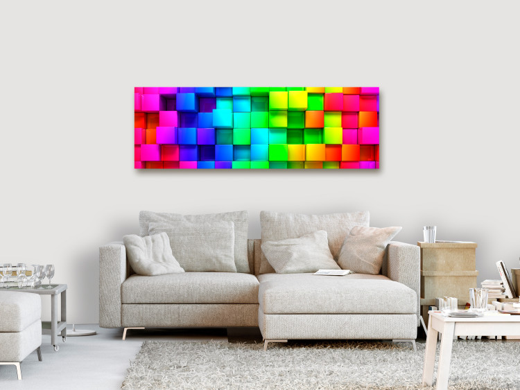 Canvas Colourful Cubes (1 Part) Narrow 113759 additionalImage 3