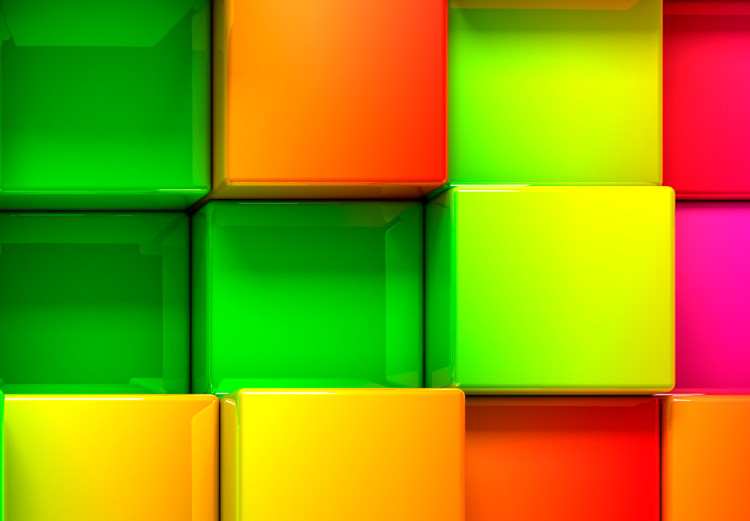 Canvas Colourful Cubes (1 Part) Narrow 113759 additionalImage 4