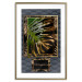 Wall Poster Gilded Monstera - Composition with a tropical plant on a dark background 114359 additionalThumb 14