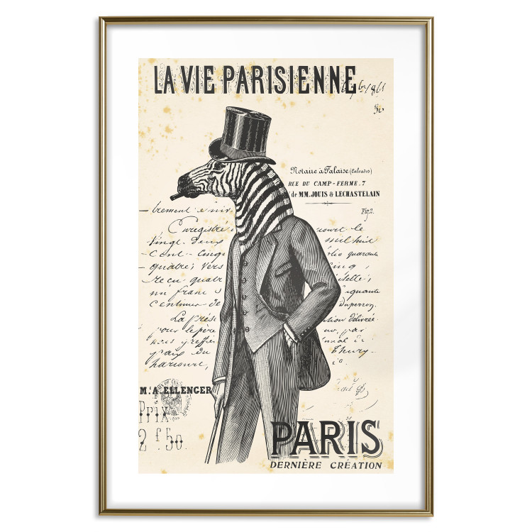 Poster La Vie Parisienne - retro composition with a character with an animal head 115159 additionalImage 14