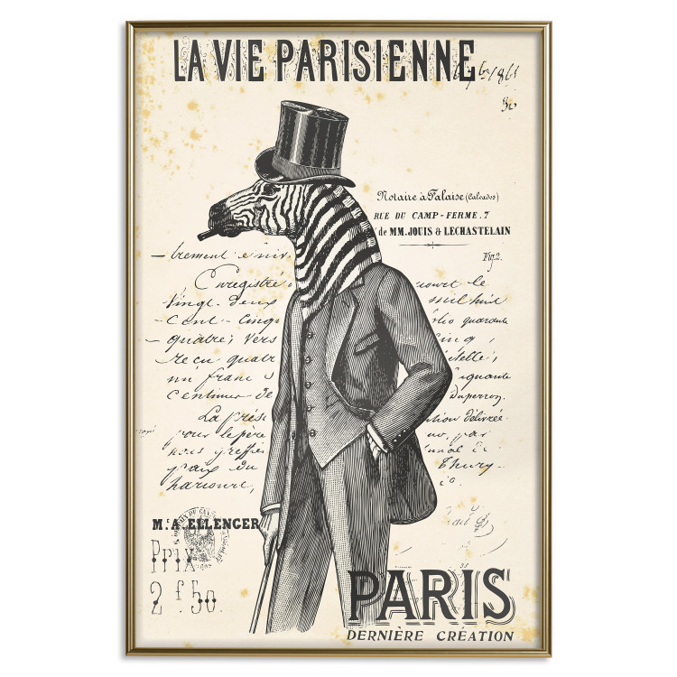Poster La Vie Parisienne - retro composition with a character with an animal head 115159 additionalImage 20