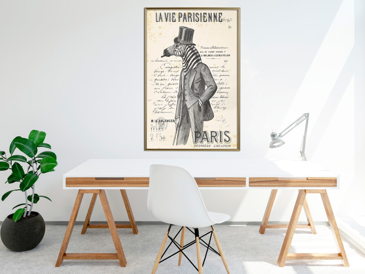Poster La Vie Parisienne - retro composition with a character with an animal head 115159 additionalImage 7