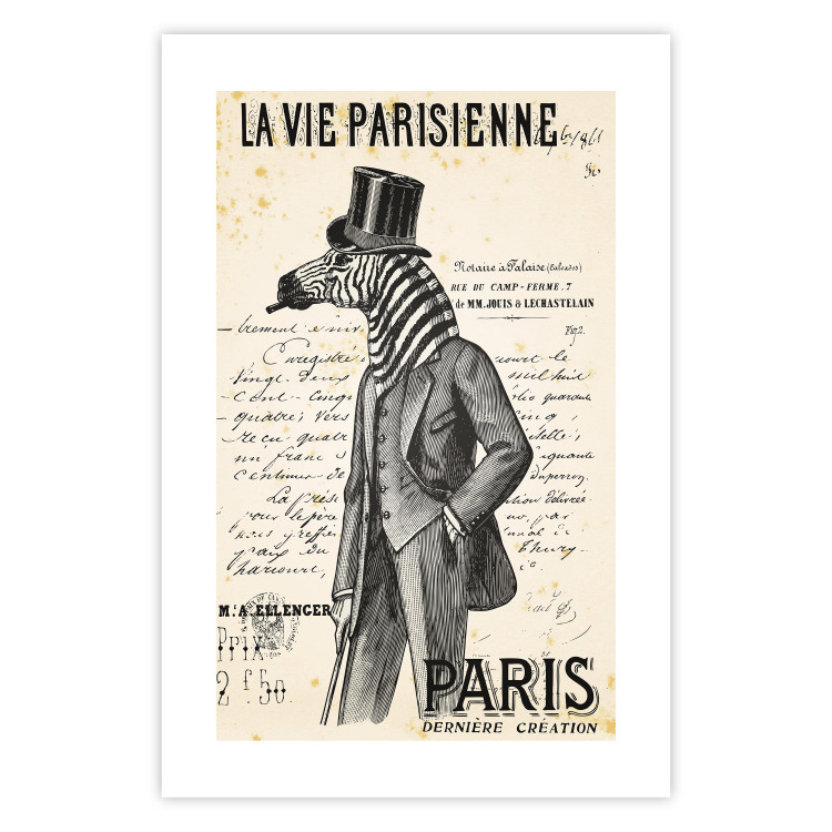 Poster La Vie Parisienne - retro composition with a character with an animal head 115159 additionalImage 25