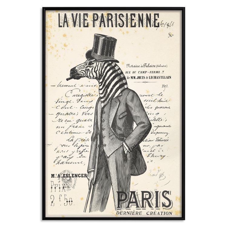 Poster La Vie Parisienne - retro composition with a character with an animal head 115159 additionalImage 24