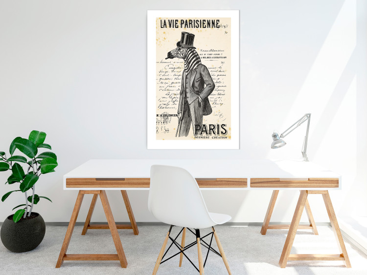 Poster La Vie Parisienne - retro composition with a character with an animal head 115159 additionalImage 2