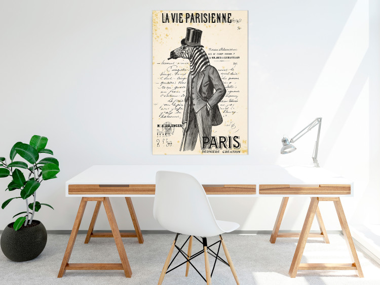 Poster La Vie Parisienne - retro composition with a character with an animal head 115159 additionalImage 23