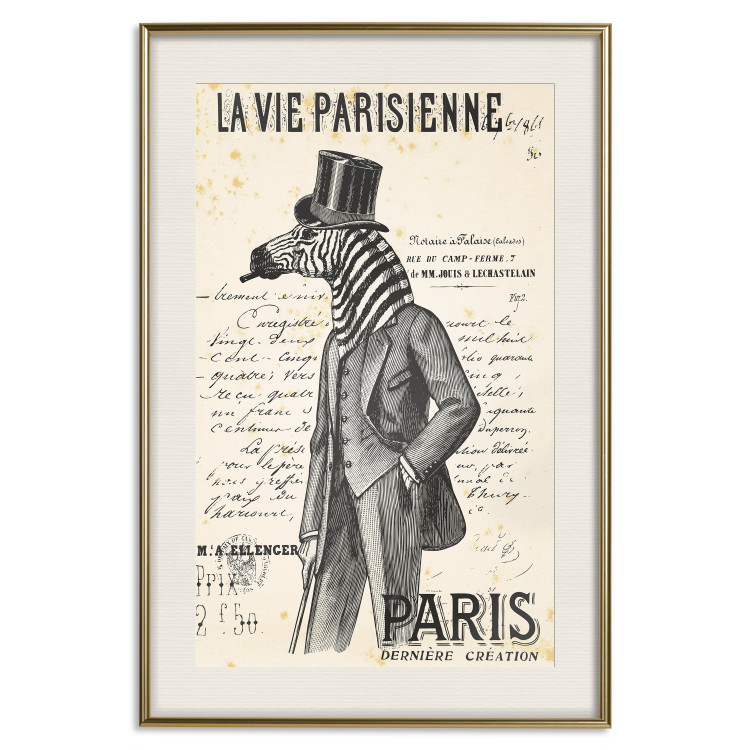 Poster La Vie Parisienne - retro composition with a character with an animal head 115159 additionalImage 19
