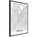 Poster Map of Brussels - black and white map of one of the cities in Belgium with labels 116359 additionalThumb 6