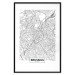 Poster Map of Brussels - black and white map of one of the cities in Belgium with labels 116359 additionalThumb 15