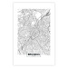 Poster Map of Brussels - black and white map of one of the cities in Belgium with labels 116359 additionalThumb 19