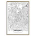 Poster Map of Brussels - black and white map of one of the cities in Belgium with labels 116359 additionalThumb 16