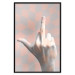 Wall Poster F*ck you! - gray-pink composition with a hand in a geometric pattern 117559 additionalThumb 18