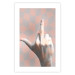 Wall Poster F*ck you! - gray-pink composition with a hand in a geometric pattern 117559 additionalThumb 19