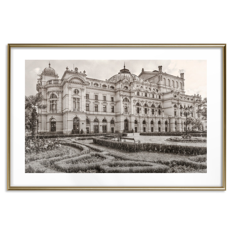 Poster Krakow: Juliusz Słowacki Theatre - historic architecture of Poland in sepia 118159 additionalImage 16