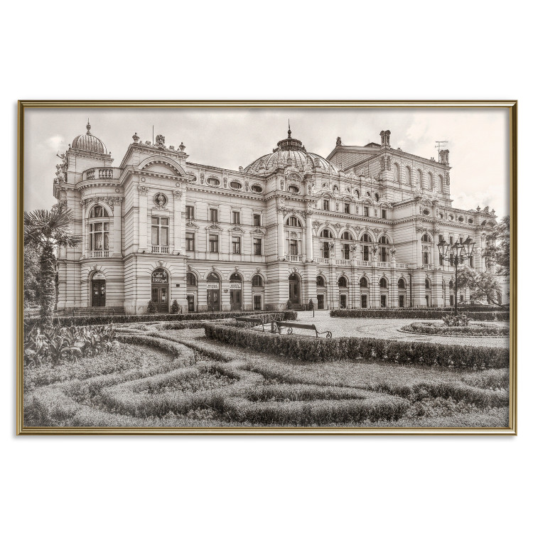 Poster Krakow: Juliusz Słowacki Theatre - historic architecture of Poland in sepia 118159 additionalImage 20