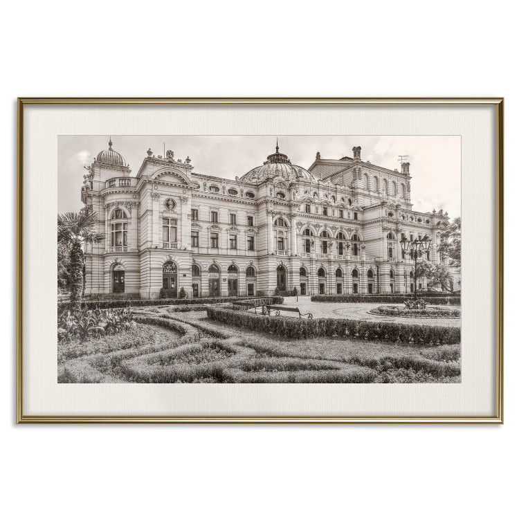 Poster Krakow: Juliusz Słowacki Theatre - historic architecture of Poland in sepia 118159 additionalImage 19