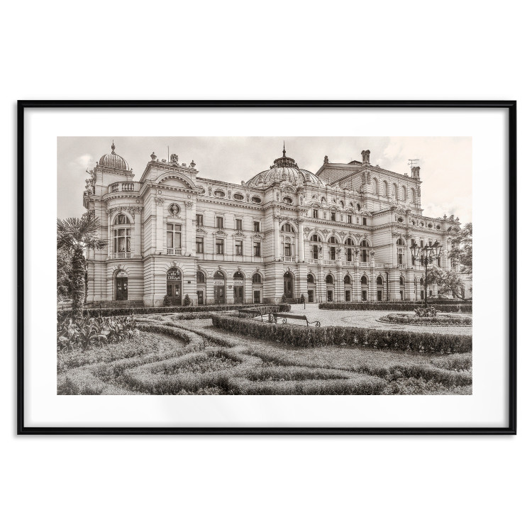Poster Krakow: Juliusz Słowacki Theatre - historic architecture of Poland in sepia 118159 additionalImage 17