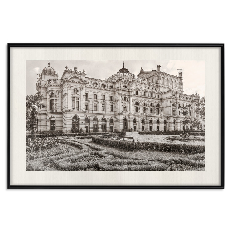 Poster Krakow: Juliusz Słowacki Theatre - historic architecture of Poland in sepia 118159 additionalImage 18