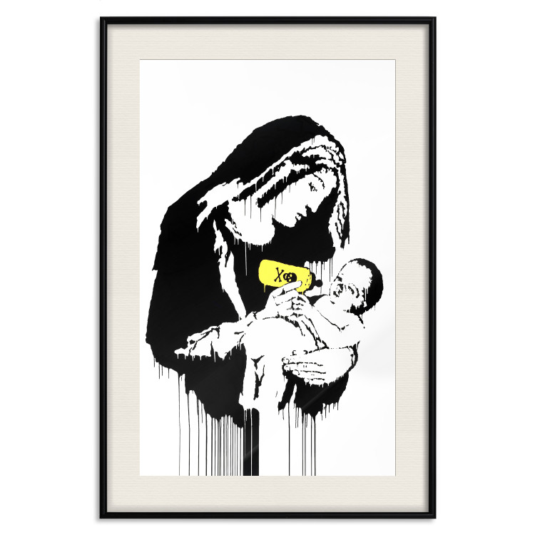 Poster Feeding Mother - black and white composition with a woman in Banksy style 118759 additionalImage 18