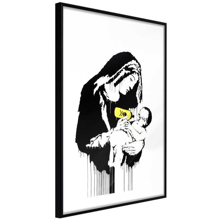 Poster Feeding Mother - black and white composition with a woman in Banksy style 118759 additionalImage 13