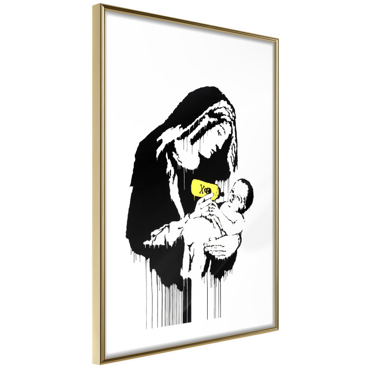 Poster Feeding Mother - black and white composition with a woman in Banksy style 118759 additionalImage 8