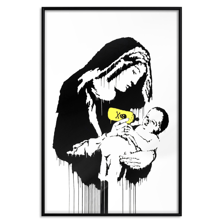 Poster Feeding Mother - black and white composition with a woman in Banksy style 118759 additionalImage 18