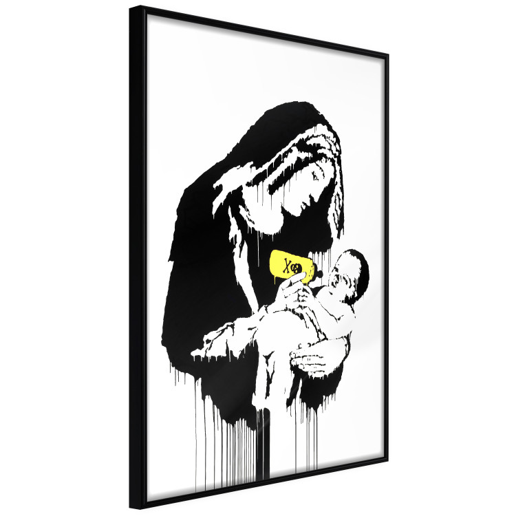Poster Feeding Mother - black and white composition with a woman in Banksy style 118759 additionalImage 10