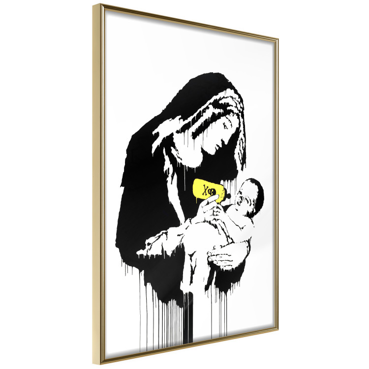 Poster Feeding Mother - black and white composition with a woman in Banksy style 118759 additionalImage 12