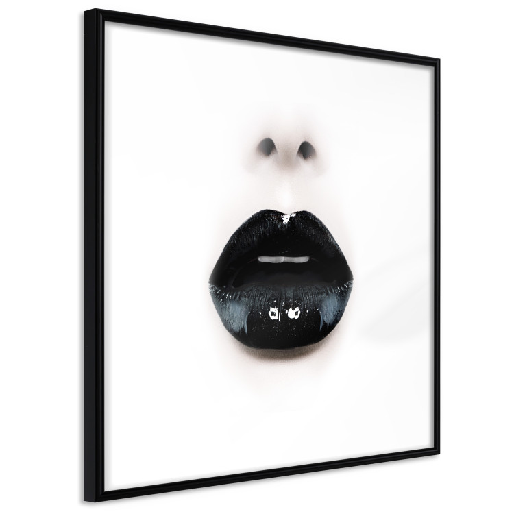 Wall Poster Black Lipstick - simple composition with a woman's face with dark lips 120459 additionalImage 13