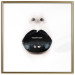 Wall Poster Black Lipstick - simple composition with a woman's face with dark lips 120459 additionalThumb 14