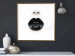 Wall Poster Black Lipstick - simple composition with a woman's face with dark lips 120459 additionalThumb 15