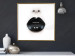 Wall Poster Black Lipstick - simple composition with a woman's face with dark lips 120459 additionalThumb 7
